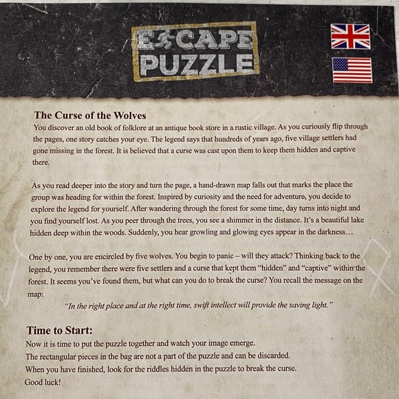 Ravensburger 759 Escape Puzzle “The Curse of the Wolves” 2020 - Picture 3 of 7